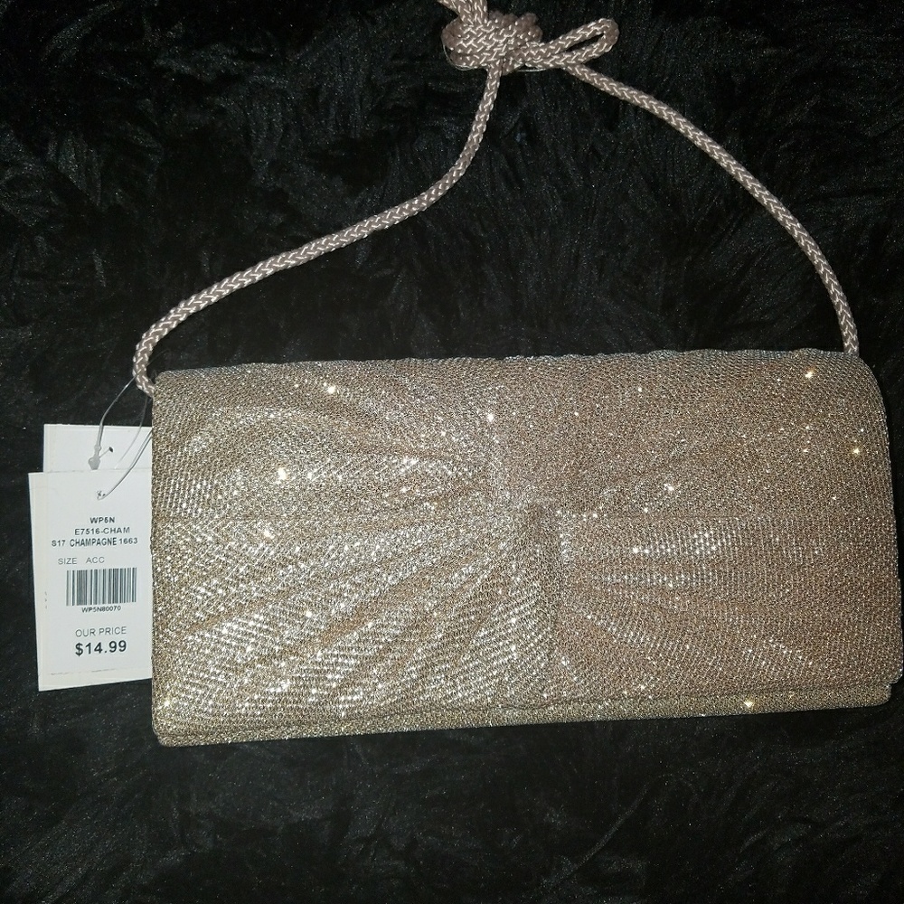 NWT gold clutch